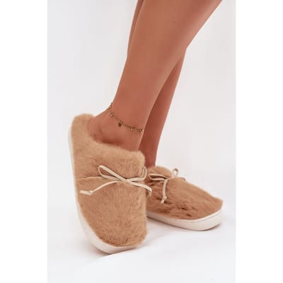 Soft Bow Slippers - Hellbraun / 36/37