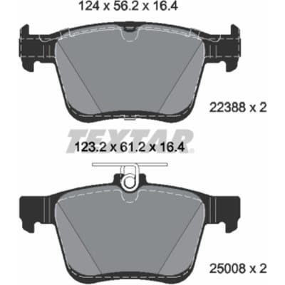 Remblokset TEXTAR 2238801, achter