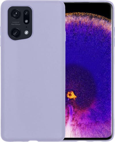 Hoesje - Geschikt voor OPPO Find X5 - Sterk & Shockproof - Siliconen Case - Hoes Cover - Telefoonhoes - Lila