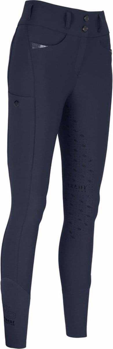 Pikeur Dames Rijbroek Laure Full SD Hoge Taille 3005 XXL Nightblue