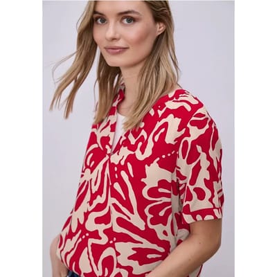 Street one - Dames bloes - Maat 36 - Vrouwen - Rood - Viscose