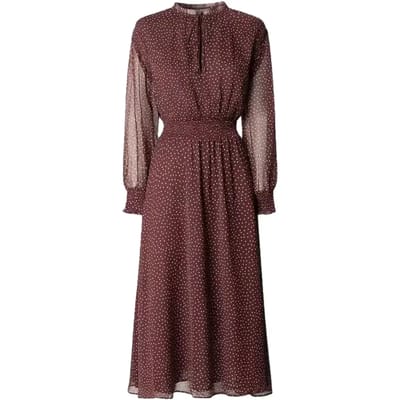 Pepe Jeans Mariette Midi-jurk Met Lange Mouwen Rood M Vrouw