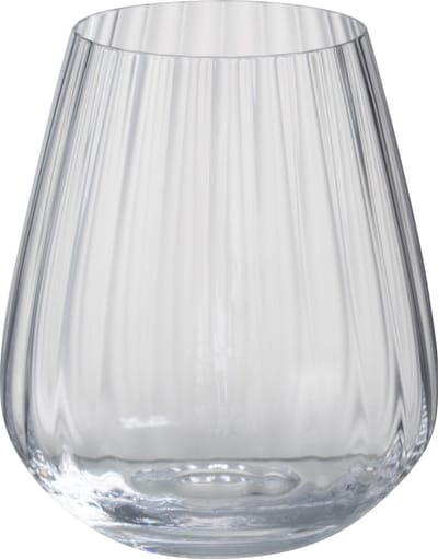 J-Line glas Water Strepen - glas - transparant - 6 stuks