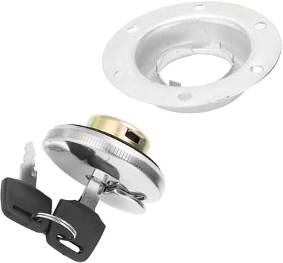 Dailygoods- Brandstoftankdeksel Roestvrij Staal - Tankdekselset - Inclusief Sleutels - Afdichting - Tankdekselsokkel - Schokbestendig - Tankdop