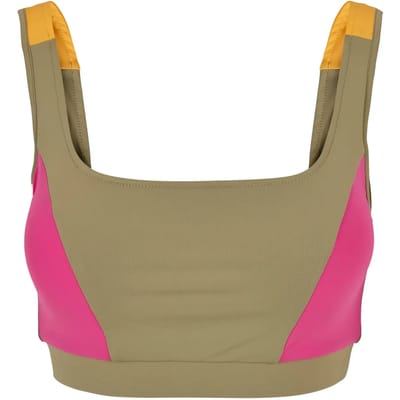 Urban Classics - Color Block khaki/Paarst/magimango SportBH - XS - Multicolours