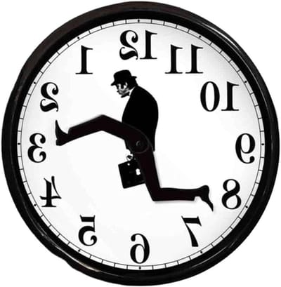 Silent Mute Clock Glass Wall Round Clock - Hotel Living Room Decor .