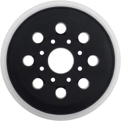Allecto - Hook & Loop Schuren Backing Pad - Vervanging - 125 mm - Zwart/Wit - Compatibel met Bosch en Skil - Steunkussen voor schuurmachines