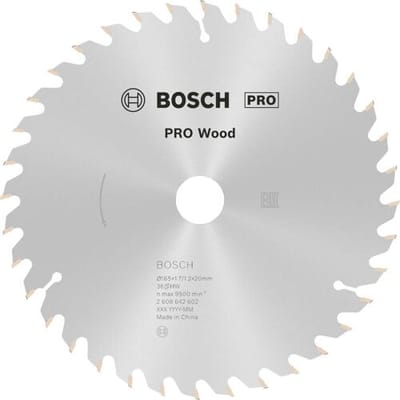 Bosch Accessories Optiline 2608642602 Hardmetaal-cirkelzaagblad 165 x 20 x 1.7 mm Aantal tanden: 36 1 stuk(s)