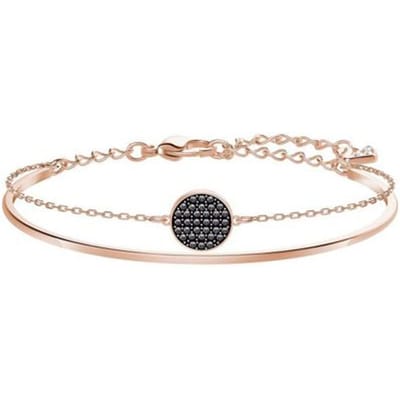 Swarovski Ginger Rond Logo Twee-in-één Gedraaide Ketting Armband Damesarmband Roségoud 5389046 Box (Random Color) beige