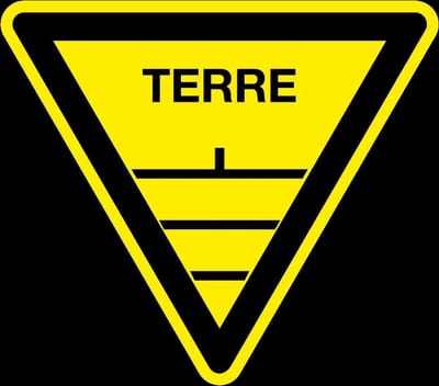 Waarschuwingsbord terre - kunststof 300 mm