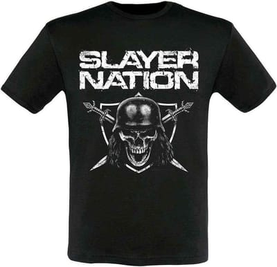 Slayer Heren Tshirt -S- Slayer Nation 2014 Dates met rug print Zwart