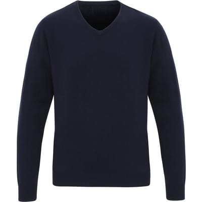 Premier Heren Essential Acryl V Hals Sweatshirt (Marine)