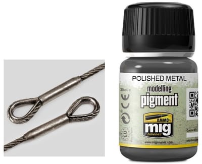 AMMO by Mig Jimenez Modelbouwdecoratie - MIG 3021 Polished Metal Pigment Effecten potje