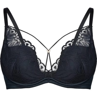 Esotiq Aurora - Push-upbeha - Zwart - Maat 80D - Uitneembare vullingen
