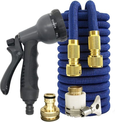 Tuinslang Pijp Uitbreidbare Flexibele Uittrekbare Waterslang Tuin Magische Slang Voor Auto Wash Stretch Blauw 100FT-30M