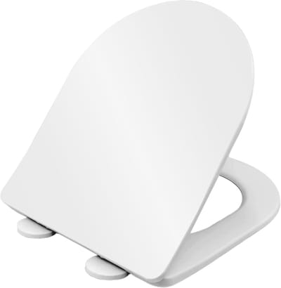 LAVITA® WC-Bril SOFI SLIM WHITE MAT - Wit - Softclose Antibacterieel - Toiletbril met deksel - Toiletzitting - Duroplast - voor badkamers, toiletten