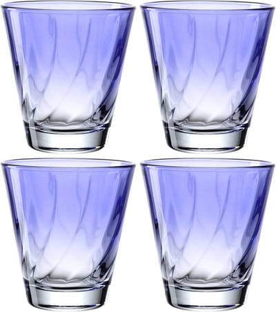Leonardo TWIST Drinkglas 215ml blauw - set/4
