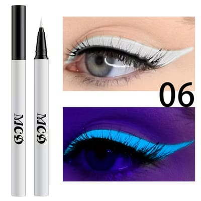 Witte Fluorescerende Eyeliner – UV Glow Liquid Eyeliner – Langhoudende Festival en Party Make-up