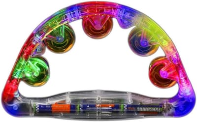 Tamboerijn met Lichtjes - Sensory Speelgoed - Muziek Maken - Drie Lichtstanden - 26.7 cm - Multicolor