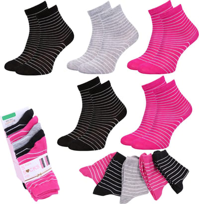 Set kindersokken, roze en zwarte korte sokken 5 paar OEKO-TEX