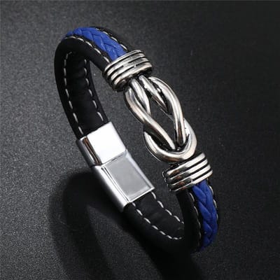 Enkel gevlochten zwart lederen armband voor heren, magnetische sluiting van roestvrij staal, uniseks bedeltje, feestjuweel cadeau, hoge kwaliteit 21cm
