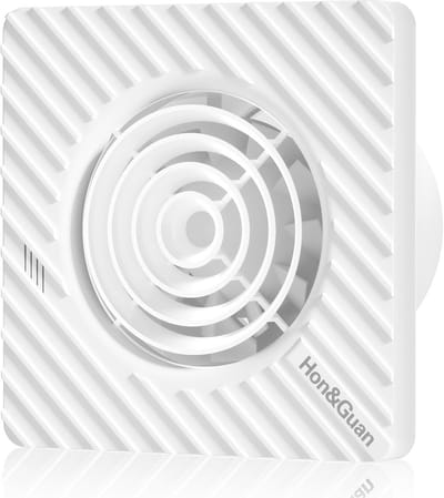 Stille Badkamerventilator 100mm met Vochtigheidssensor en Timer - Wandmontage