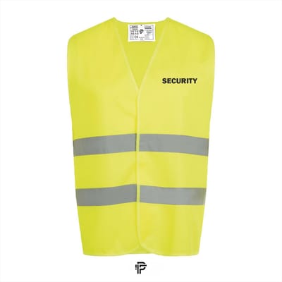 Veiligheidshesje SECURITY - Fluo Geel - Maat L - Tekst zwart - Veiligheidshesje voor Volwassenen – Veiligheidsvest - Gele Hesjes