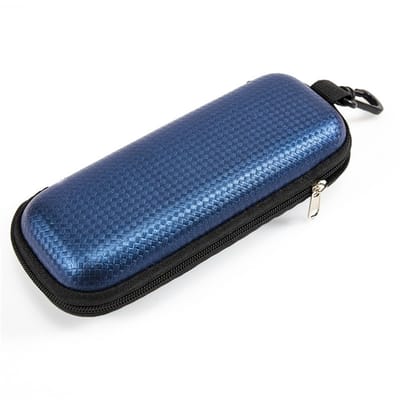 Zonnebrillenkoker, blauwe zonnebrillenkoker, zonnebrillenkoker met rits, zonnebrillenkoker, zachte zonnebrillenkoker, zonnebrillentas, zonnebrillenkoker