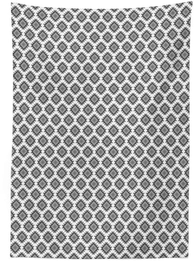 ABAKUHAUS Oude School Tafelkleed – 140x170 cm – Teal koksgrijze satijn