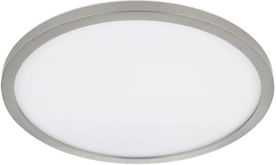 Plafondlamp Badkamerlamp Woonkamerlamp Eetkamerlamp, kunststof wit nikkel mat, dimbare memoryfunctie achtergrondverlichting, 1x LED 24W 2300Lm 3000K warm wit, D 42 cm