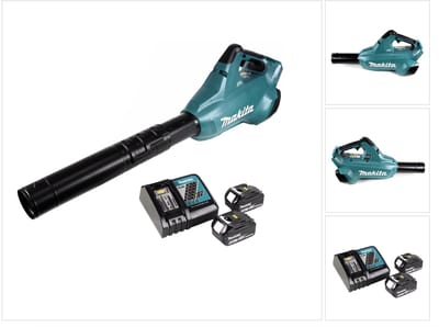 Makita DUB 362 RT accu bladblazer 2x18V + 2x accu 5.0Ah + lader