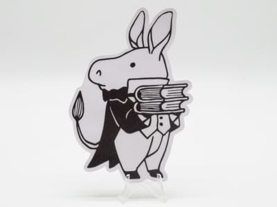 Ezel Butler Sticker - Dieren in het Dagelijks Leven | Vera's Arts & Dice | Schattige Stickers - Handgemaakte Stickers - Journaling - Bullet Journal - Scrapbooking - Leuke Stickers - Laptop Sticker - Telefoon Sticker