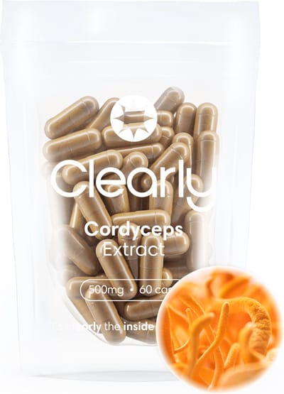 Clearly Cordyceps - Sinensis 4:1 Extract - 500mg 60 Capsules