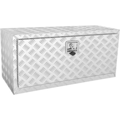 VEVOR Onderbouwkoffer voor vrachtwagens, 914 x 355 x 405 mm opbergkist voor pick-up, aluminium gereedschapskist met slot en sleutels, waterdichte gereedschapskist voor vrachtwagens, bestelwagens, aanhangwagens, enz.
