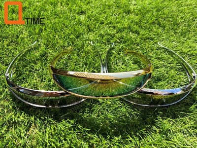 Q-Time Snelle Planga - Zonnebril met vlot zilver montuurtje - Limited Edition