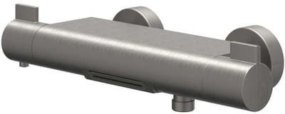 IVY Pact Badthermostaatkraan Opbouw met Cascade Uitloop - Geborsteld Metal Black PVD