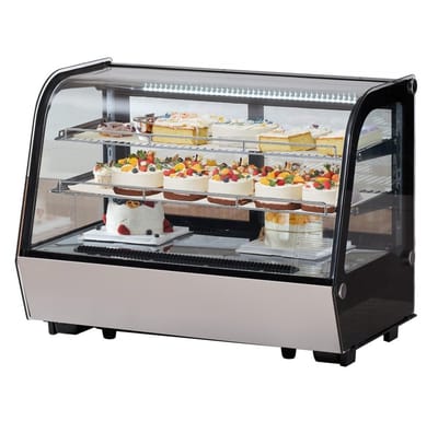 Koelvitrine - Gebakvitrine 2-laags 146 L - LED-verlichting - Turbo-koeling - Vorstvrije luchtkoeling - Commercieel