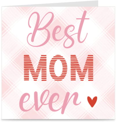 BEST MOM EVER | moederdag kaart / wenskaart met envelop | moederdagkaart | kaartje voor mama