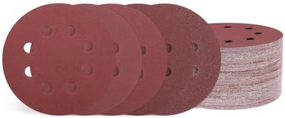 Ronte - Schuurschijven 125 mm 5 inch 8 gaten 80/100/120/150/180/220/320/400/600/800 korrel klittenband-schuurpapier excentrische schuurpads houtbewerking auto metaal