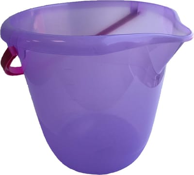 Hega Hogar Emmer - paars - kunststof - met handvat - 10 liter - 28 x 26 cm