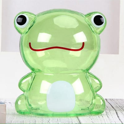 Creatieve Kleine Beer Spaarpot Transparante Munt Papiergeld Spaardoos Schattige Kluis Kinderen Vakantiecadeau Desktop Decor beige