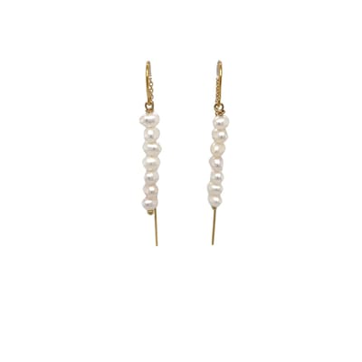 Pat's Jewels Oorbellen - Oorbellen Dames - Doortrek Oorbellen - Minimalistische Oorbellen - Zoetwater parels