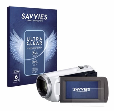 Savvies - Screenprotector voor Panasonic HC-V480MS - Folie Beschermfolie transparant 6 Stuks