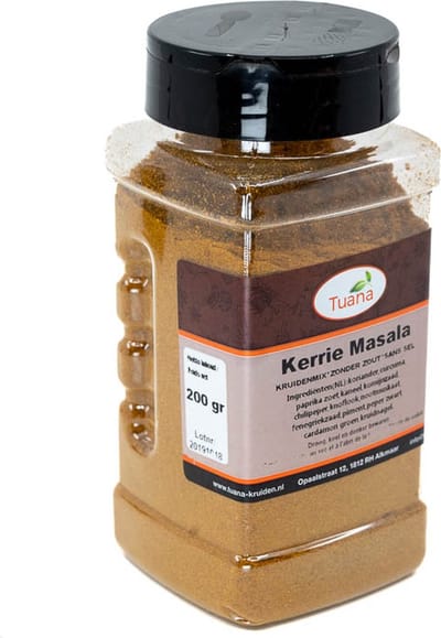Tuana Kruiden - Kerrie Masala - Strooibus 140 Gram - Tuanashop - MP-K-0026