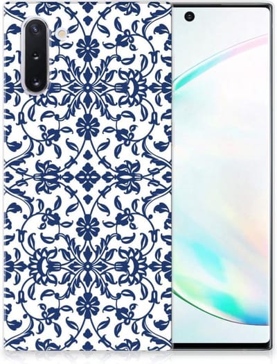Back Cover voor Samsung Galaxy Note 10 TPU Case Flower Blue