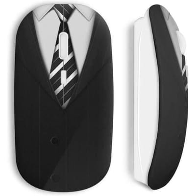 Souris sans fil - Grey - Cravate 50 Nuances de Grey - USB wifi - Compatible Mac et PC - Noir