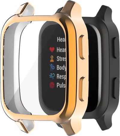 Beschermende watch case - hoesje - geschikt voor Garmin Venu SQ 2 - rosegoud