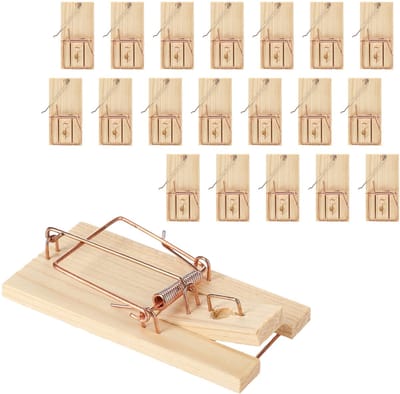 Dailygoods- Muisvallen 20 stuks - Herbruikbare Slagval - Ongiftige Muizenval - Rattenval - Effectieve Ongediertebestrijding - Robuuste Constructie