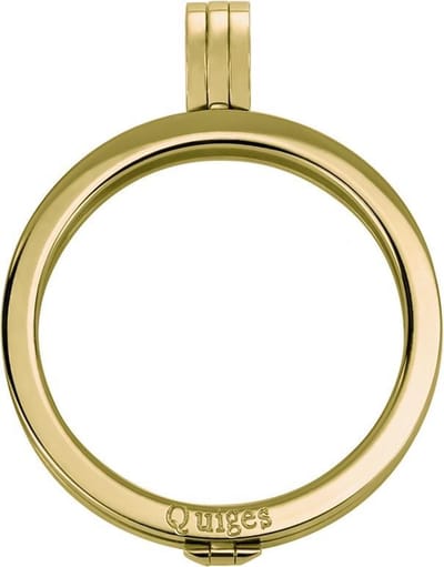 Quiges - Munthouder 33mm RVS Goudkleurig - ERH009