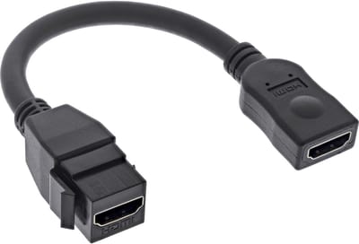 HDMI Keystone module - HDMI (v) | HDMI2.0 (4K 60Hz + HDR) | zwart | 0,20 meter